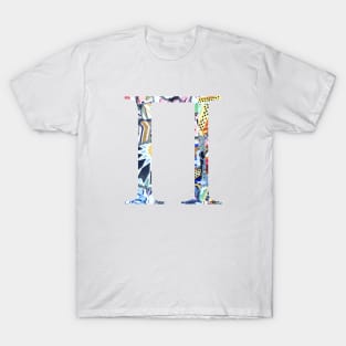 Barcelona Gaudi Mosaic Pi Sorority Letter T-Shirt